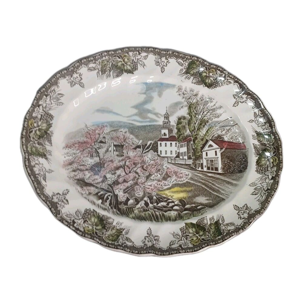 Johnson Bros. "The Village Green" Friendly Village 11 7/8" Serving Platter VTG 2